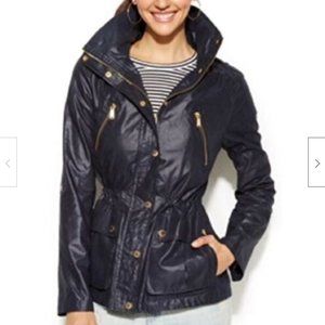 BCBG Water Resistant Cinch-Waist Packable Anorak